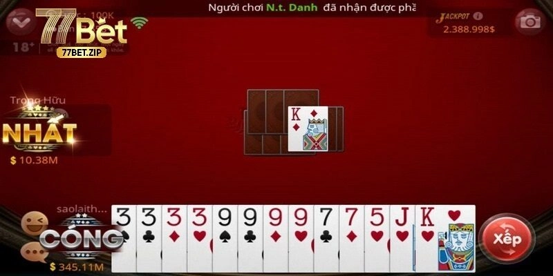 Thử sức với các tựa game bài 77BET 